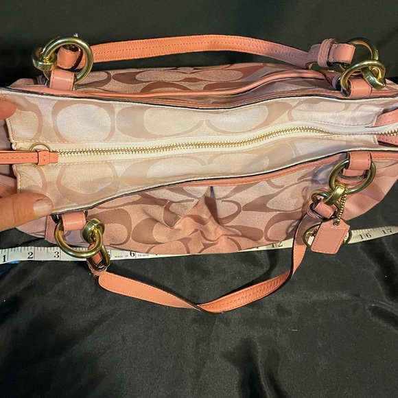 Coach Ombre Alexandra leather canvas bag F22527 - Picture 5 of 14